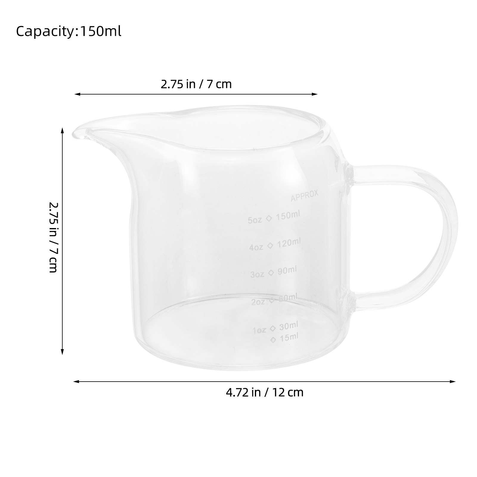150 ml'lik Şeffaf Ölçü Kabı, 5 - Espresso Shot Glass incelemesi ve fiyatı